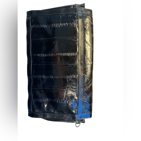 Vintage Black Eel skin clutch - Picture 5 of 8